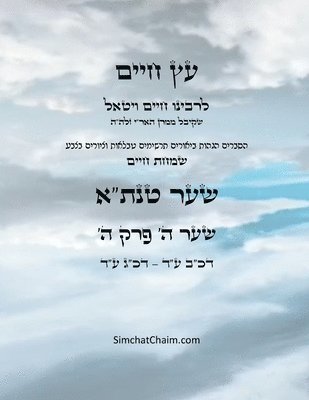 Chaim Vital Ha'ari - עץ חיים שער ה פרק ה - Sefer Etz Chaim Gate 05 Chapter 05, Häftad