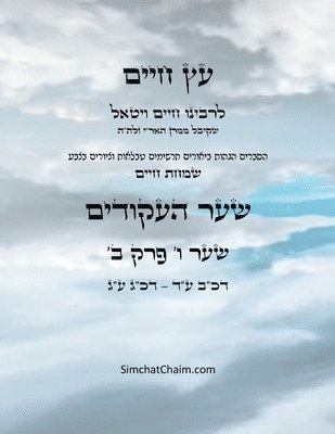 Chaim Vital Ha'ari - עץ חיים שער ו פרק ב - Sefer Etz Chaim Gate 06 Chapter 02, Häftad