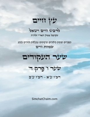 Chaim Vital Ha'ari - עץ חיים שער ו פרק ד - Sefer Etz Chaim Gate 06 Chapter 04, Häftad