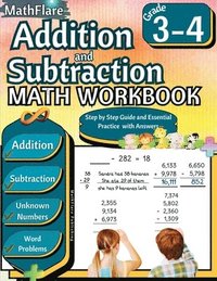 bokomslag Addition and Subtraction Math Workbook 3rd and 4th Grade