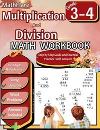 bokomslag Multiplication and Division Math Workbook 3rd and 4th Grade