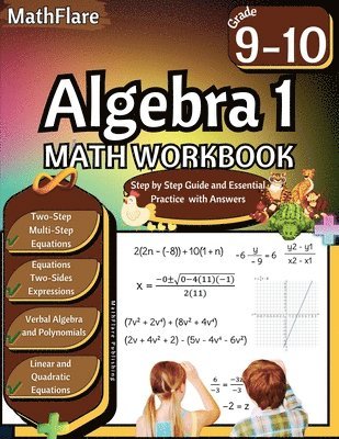 bokomslag Algebra 1 Workbook 9th and 10th Grade