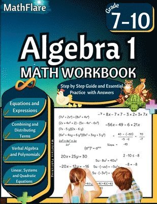 bokomslag Algebra 1 Workbook 7th to 10th Grade