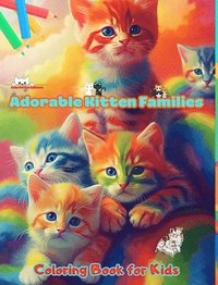 bokomslag Adorable Kitten Families - Coloring Book for Kids - Creative Scenes of Endearing and Playful Cat Families