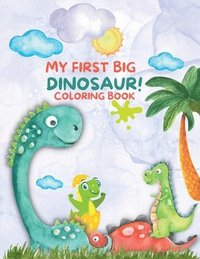 bokomslag Dino-Saurus Coloring Book For Kids: The best dinosaurs coloring pages & connect the dots activities with preset colored backgrounds