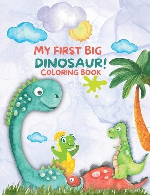 bokomslag Dino-Saurus Coloring Book For Kids: The best dinosaurs coloring pages & connect the dots activities with preset colored backgrounds