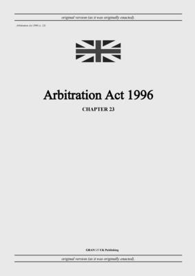 bokomslag Arbitration Act 1996 (c. 23)