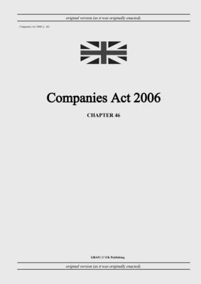 bokomslag Companies Act 2006 (c. 46)