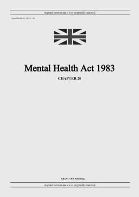 bokomslag Mental Health Act 1983 (c. 20)