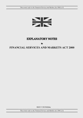 bokomslag Explanatory Notes to Financial Services and Markets Act 2000