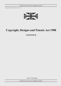 bokomslag Copyright, Designs and Patents Act 1988 (c. 48)