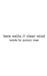 bokomslag bare walls // clear mind