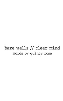 bokomslag bare walls // clear mind