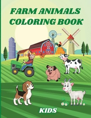 bokomslag Farm Animals Coloring Book Kids