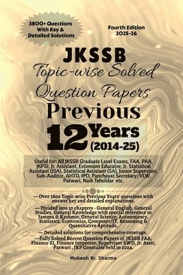 bokomslag JKSSB Topic-wise Solved Question Papers