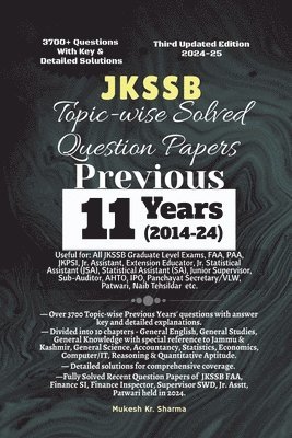Mukesh Kr Sharma, Mukesh Kr. Sharma - JKSSB Topic-wise Solved Question Papers, Häftad