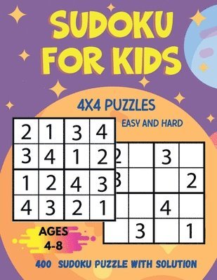 Sudoku for Kids 4x4 Puzzles Easy and Hard