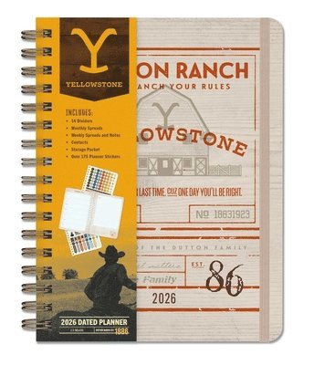 bokomslag 2026 Yellowstone: The Dutton Ranch 13-Month Weekly Planner