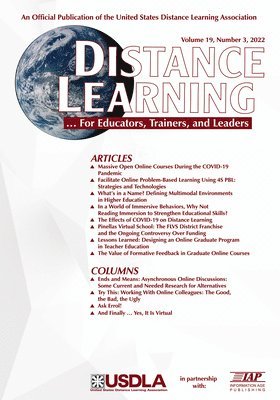 bokomslag Distance Learning Vol 19 Issue 3