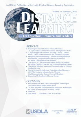 Distance Learning Vol 19 Issue 4 1