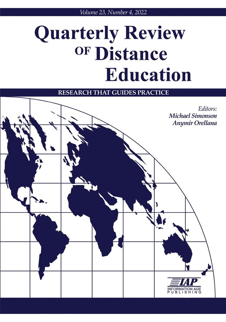 Michael Simonson, Anymir Orellana - Quarterly Review of Distance Education Vol 23 Issue 4, Häftad