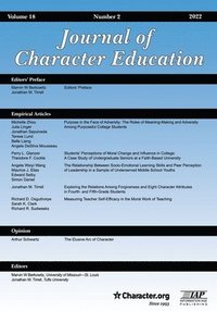 bokomslag Journal of Character Education Volume 18 Number 2 2022