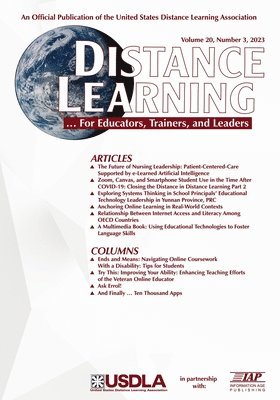 Distance Learning Volume 20 Number 3, 2023 1