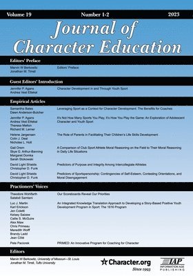 Journal of Character Education Volume 19 Number 1-2 2023 1