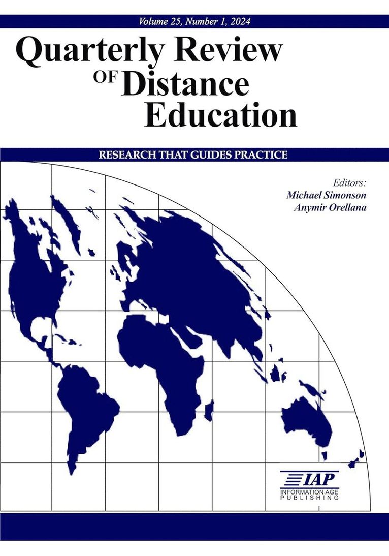 Michael Simonson, Anymir Orellana - Quarterly Review of Distance Education Vol 25 Issue 1, Häftad