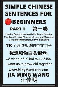 bokomslag Simple Chinese Sentences for Beginners (Part 1) - Idioms and Phrases for Beginners (HSK All Levels)
