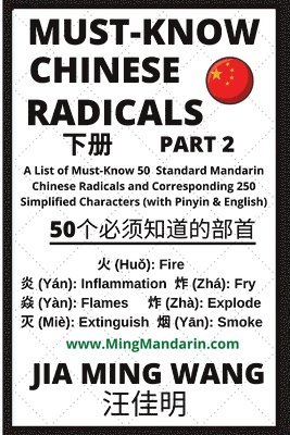 Jia Ming Wang - Must-Know Chinese Radicals (Part 2), Häftad