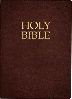 Kjver Holy Bible, Large Print, Mahogany Genuine Leather, Thumb Index: (King James Version Easy Read, Red Letter, Premium Cowhide, Brown) 1