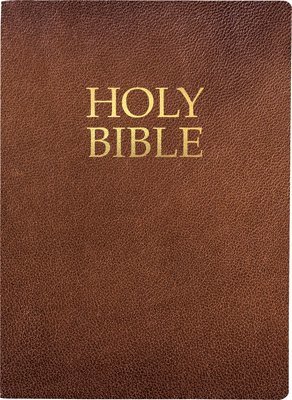 Kjver Holy Bible, Large Print, Acorn Bonded Leather, Thumb Index: (King James Version Easy Read, Red Letter, Brown) 1