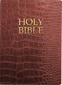 bokomslag Kjver Holy Bible, Large Print, Walnut Alligator Bonded Leather, Thumb Index: (King James Version Easy Read, Red Letter, Burgundy)
