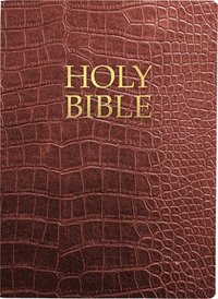 bokomslag Kjver Holy Bible, Large Print, Walnut Alligator Bonded Leather, Thumb Index: (King James Version Easy Read, Red Letter, Burgundy)