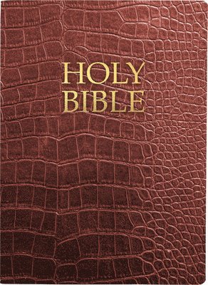 Kjver Holy Bible, Large Print, Walnut Alligator Bonded Leather, Thumb Index: (King James Version Easy Read, Red Letter, Burgundy) 1