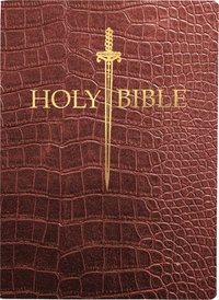 bokomslag KJV Sword Bible, Large Print, Walnut Alligator Bonded Leather, Thumb Index: (Red Letter, Burgundy, 1611 Version)