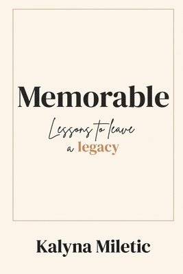 bokomslag Memorable