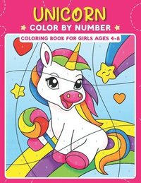 bokomslag Unicorn Color by Number Coloring Book for Girls Ages 4-8