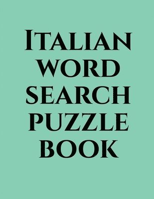 Gss - Italian word search puzzle book, Häftad