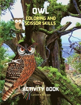 Owl Coloring and Scissor Skills Activity Book