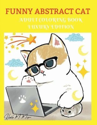 bokomslag Funny Abstract Cat Adult Coloring Book Luxury Edition