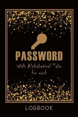 Password LogBook for Work with Alphabetical Tabs AND Mocern Premium Gold Cover 1