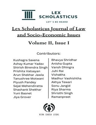 Lex Scholasticus Journal of Socio-Economic Issues (Volume II - Issue I) 1