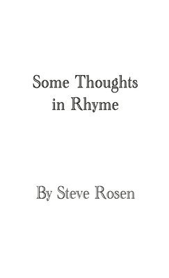 bokomslag Some Thoughts in Rhyme