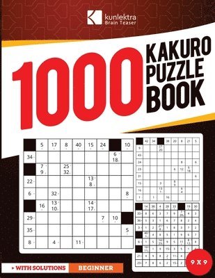 Kunlektra Brain Teaser 1000+ 9 x 9 Kakuro Puzzle Book for Adults 1