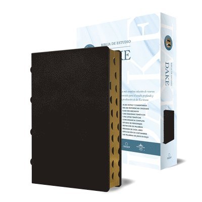 Rvr 1960 Biblia de Estudio Dake, Tamaño Grande, Piel Negra Con Índice / Spanish Rvr 1960 Dake Study Bible, Large Size, Black Leather, Index