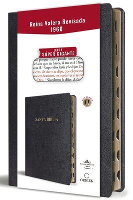 bokomslag Biblia Reina Valera Revisada 1960 Letra Súper Gigante, Símil Piel Negro Con Índice / Spanish Bible Rvr 1960 Super Giant Print, Black Leathersoft W/ Thumb
