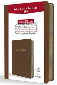 bokomslag Biblia Reina Valera Revisada 1960 Letra Súper Gigante, Símil Piel Marrón / Spanish Bible Rvr 1960 Super Giant Print, Brown Leathersoft