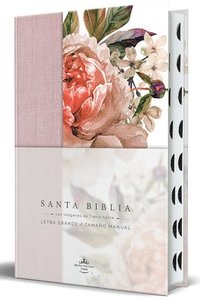 bokomslag Biblia Reina Valera 1960 Letra Grande. Tapa Dura, Tela Rosada Con Flores, Tamaño Manual Con Índice